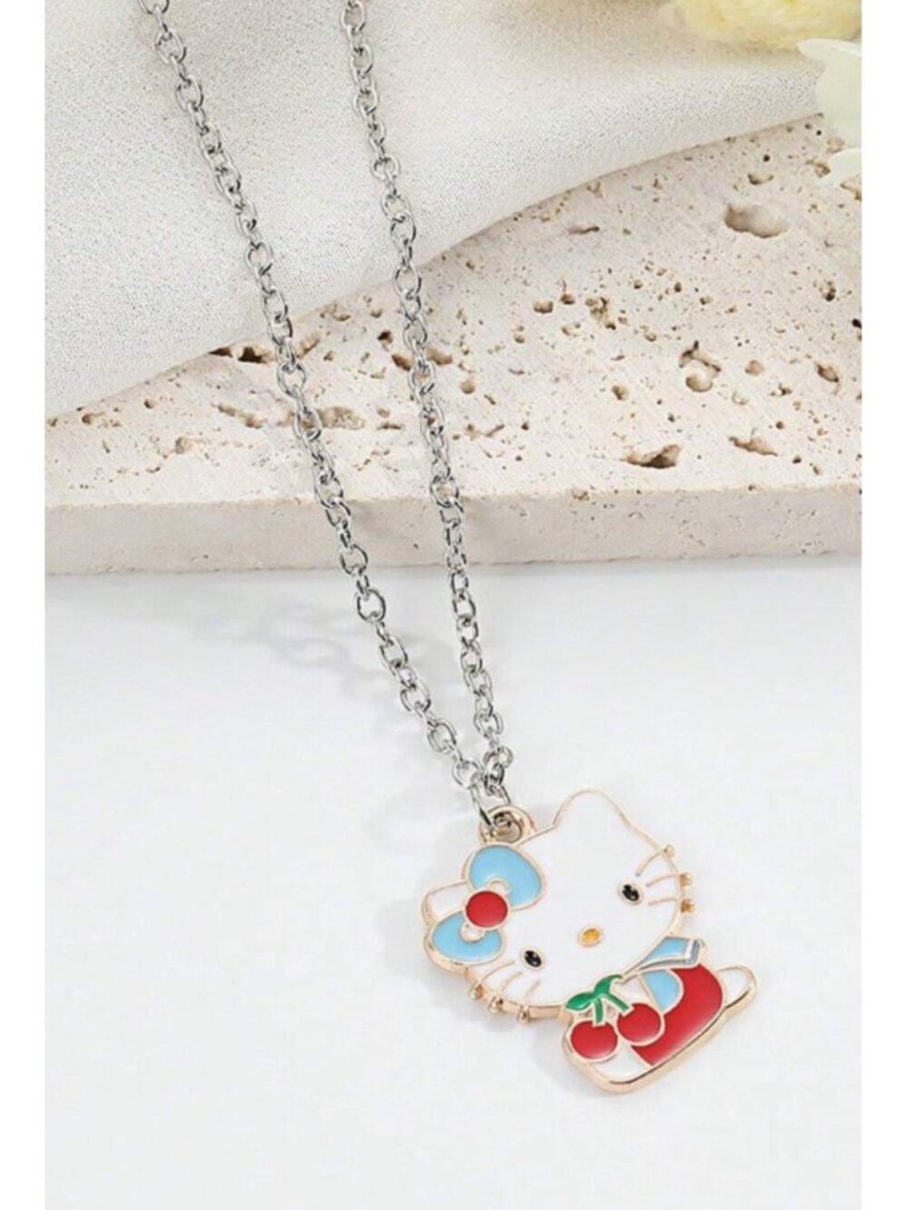 Adorable Hello Kitty Pendant Necklace – Cute Cartoon Cat Jewelry Collector Fans